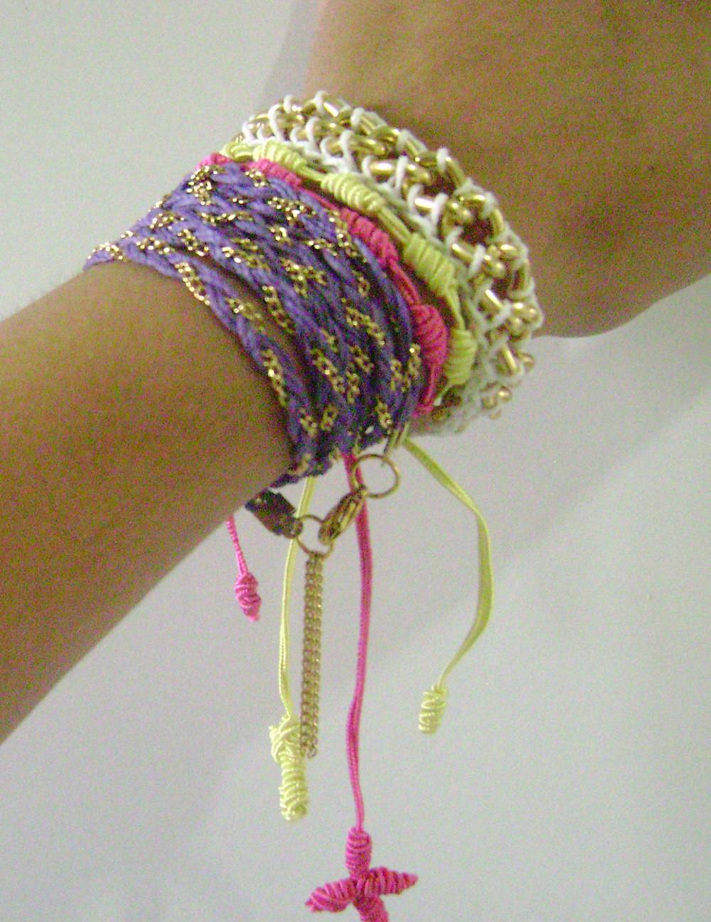 Wanda Arte em Croche Pulseiras de Verão Pulseira de