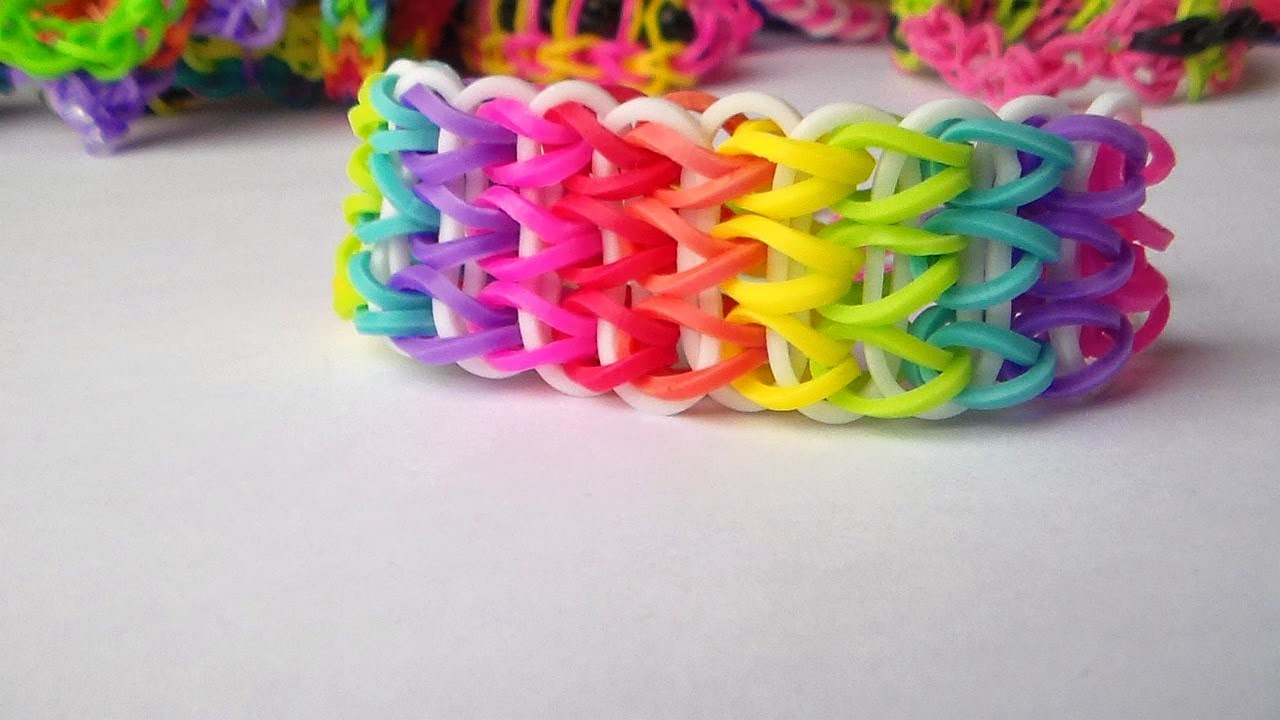 PULSEIRAS DE ELÁSTICO RAINBOW LOOM TRIPLE SINGLE PASSO A