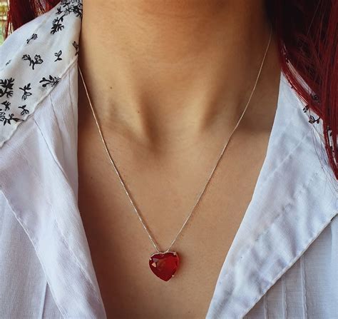 Comprar Colar Prata Coração Zirconia Barato Preço