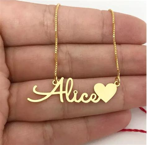 Comprar Colar Nome Personalizado Ouro Barato&nbsp;Preço