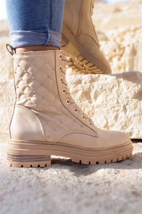 Comprar Bota Militar Beige Barato Preço