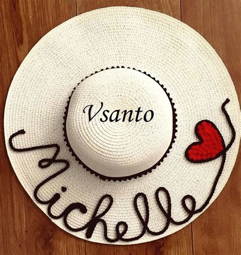 Comprar Chapeu De Praia Bordado Com Nome Barato&nbsp;Preço