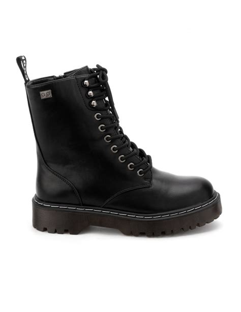 Comprar Bota Militar Mujer Negra Barato&nbsp;Preço