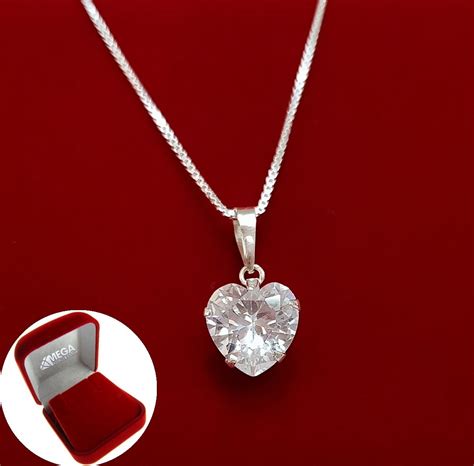 Comprar Colar Prata Ponto De Luz Coração Barato Preço